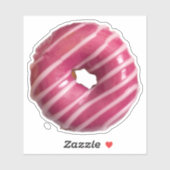 Sticker en vinyle "Sweet Raspberry Glaze Donut" (Feuille)