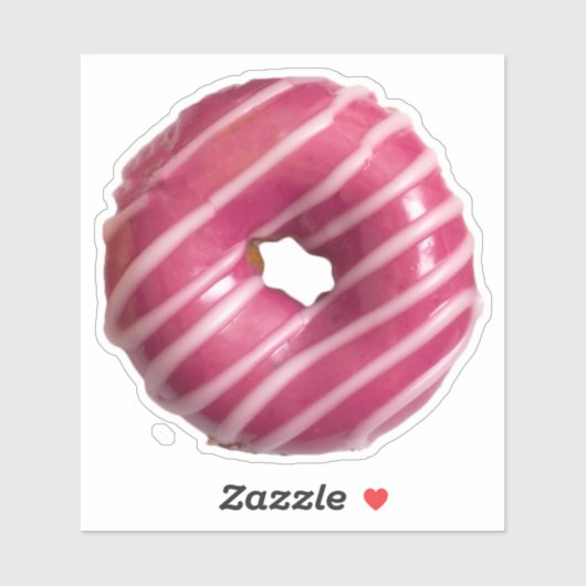 Sticker en vinyle "Sweet Raspberry Glaze Donut" (Feuille)
