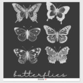 Sticker en vinyle taillé sur mesure Butterfly Woma (Feuille)