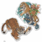 Sticker en vinyle taillé sur mesure dans les tigre (Devant)