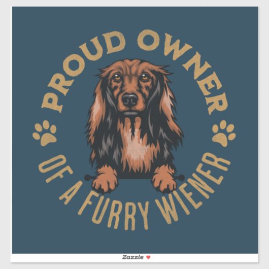 Sticker en vinyle taillé sur mesure pour chien Dac (Feuille)