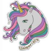 Sticker en vinyle taillé sur mesure - Unique (Devant)