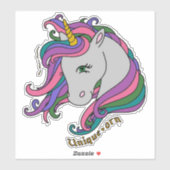 Sticker en vinyle taillé sur mesure - Unique (Feuille)