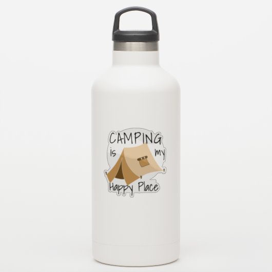 Sticker en vinyle Tent Camping (Gourde)