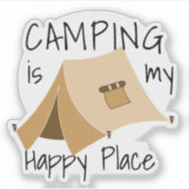 Sticker en vinyle Tent Camping (Devant)
