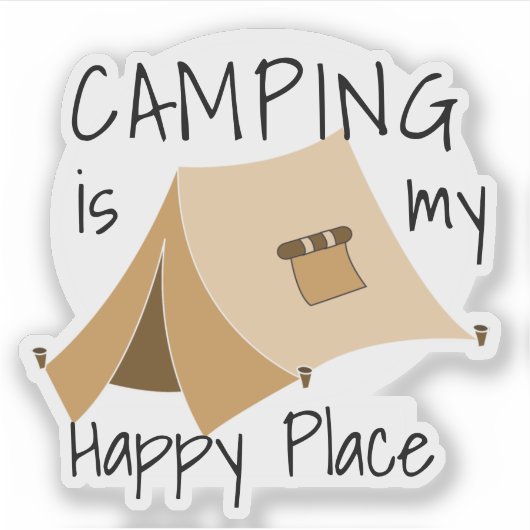 Sticker en vinyle Tent Camping (Devant)