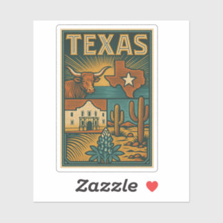 Sticker en vinyle texane - Décal résistant aux int