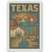 Sticker en vinyle texane - Décal résistant aux int (Devant)