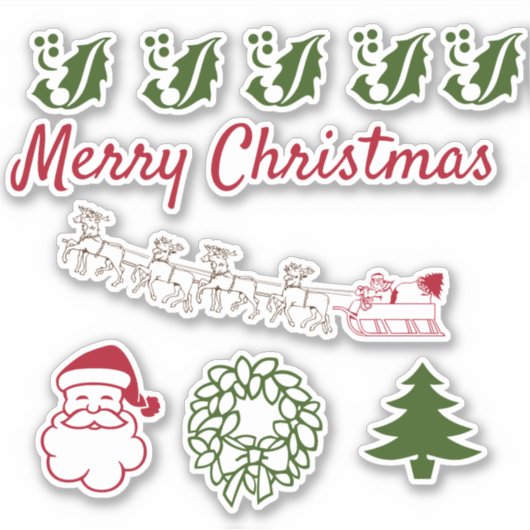 Sticker en vinyle - Thème de Noël 1 (Devant)