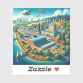 Sticker en vinyle Tillamook Oregon 3 pouces (Feuille)