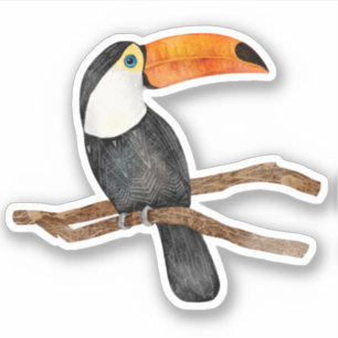 Sticker en vinyle Toco Toucan personnalisé