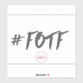 Sticker en vinyle transparent #FOTF (Feuille)