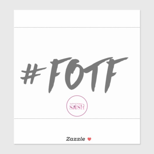 Sticker en vinyle transparent #FOTF (Feuille)