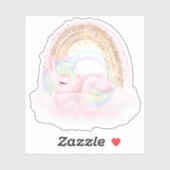 Sticker en vinyle Unicorn mignon (Feuille)