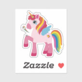 Sticker en vinyle Unicorn mignon (Feuille)