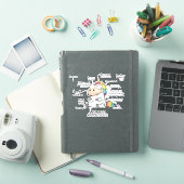 Sticker en vinyle Unicorn Wordy (Couverture iPad)