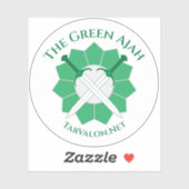 Sticker en vinyle vert simplifié TarValon.Net (Feuille)
