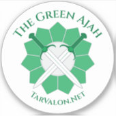 Sticker en vinyle vert simplifié TarValon.Net (Devant)