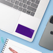Sticker en vinyle violet large - Personnalisable (Ordinateur portable avec iPhone)