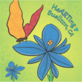 Sticker en vinyle -Violet(te) & Butterfly-Buellton (Devant)