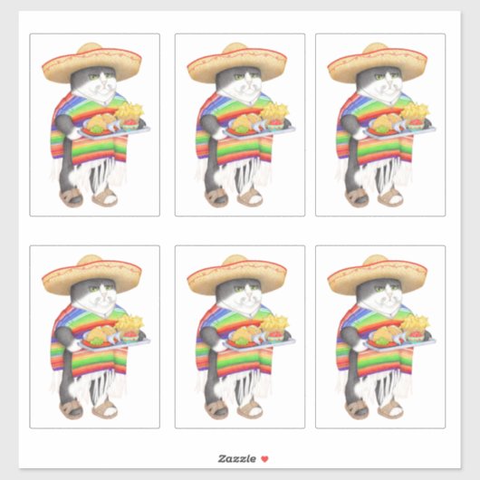 Sticker en vinyle WENDELITO 14" (6 petits) (Feuille)