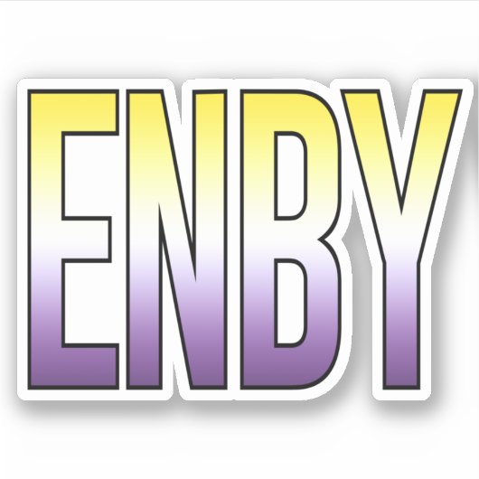 Sticker ENBY - Non-binaire (Devant)
