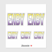 Sticker ENBY - Non binaire (Feuille)