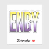 Sticker ENBY - Non binaire (Feuille)