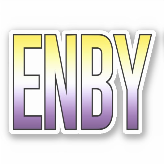 Sticker ENBY - Non binaire (Devant)