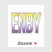 Sticker ENBY non binaire (Feuille)