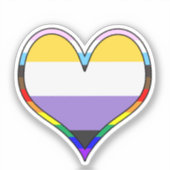 Sticker Enby Pride Heart (Recto)