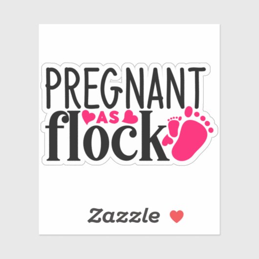 Sticker Enceinte en troupeau, jour de la mère (Feuille)