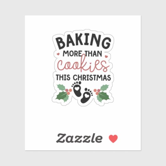 Sticker Enceinte : Plus que des biscuits à Noël (Feuille)