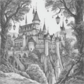 Sticker Enchanted Ink Dreams: Black & White Fairy Tale  (Devant)