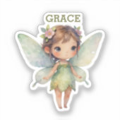 Sticker Enchanted Woodland Fairy: pastel green Sprite (Recto)