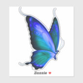 Sticker Enchanter le papillon Turquoise et saphir (Feuille)