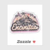 Sticker Encinitas, Californie (Feuille)