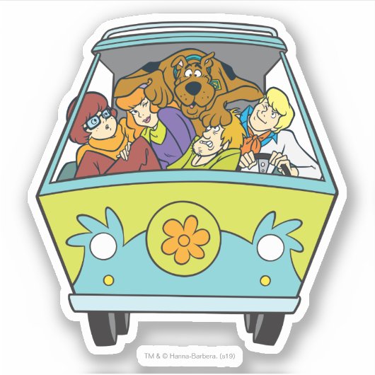 Sticker Encombré Dans La Machine Mystérieuse (Devant)