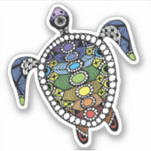 Sticker Encouragement Turtle Chakras (Devant)