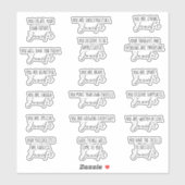 Sticker Encouraging Affirmations Set avec 18 (Feuille)