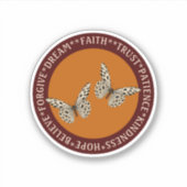 Sticker encouraging Words Affaire Leaves (Devant)