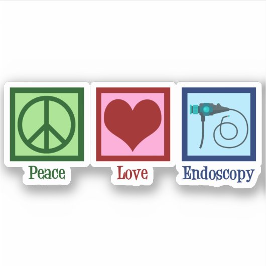 Sticker Endoscopie Peace Love (Devant)