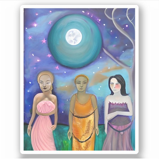 Sticker Énergie de la Lune | Oeuvre céleste (Devant)