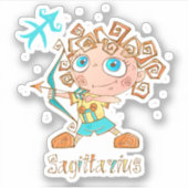 Sticker Enfant Sagittaire Mignon (Devant)