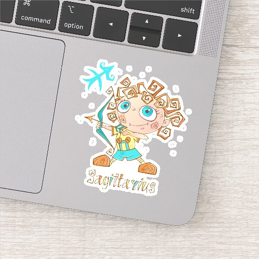 Sticker Enfant Sagittaire Mignon (Détail)