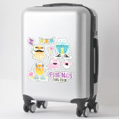 Sticker Enfants amis pour toujours Contour (Sur valise)
