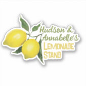 Sticker Enfants amusants Nom personnalisé Lemonade Stand L (Devant)