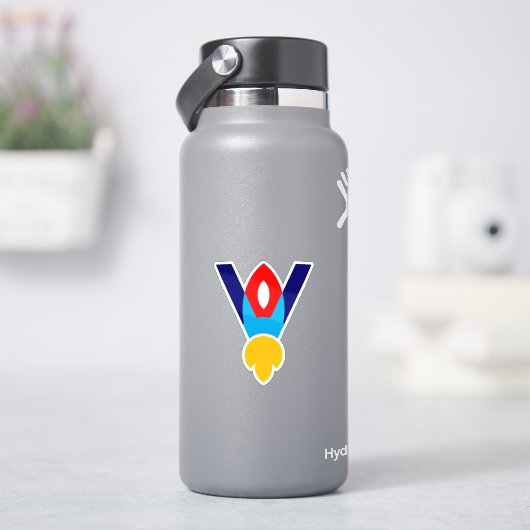 Sticker Enfants de la fusée lettre V (HydroFlask)