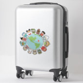 Sticker Enfants du monde enseignant (Sur valise)