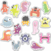Sticker Enfants Effrayant pas effrayant Monstres de toitur (Devant)
